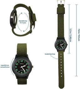 img 2 attached to School Kids Military Watch with Luminous Dial and Durable Nylon Strap