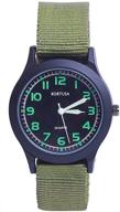 school kids military watch with luminous dial and durable nylon strap logo