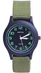 img 4 attached to School Kids Military Watch with Luminous Dial and Durable Nylon Strap