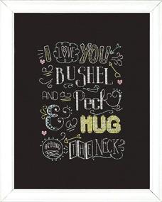 img 1 attached to 🎨 Crafts 2888 Hug Chalkboard Counted Cross Stitch Kit, 8 by 10 Inches by Design Works