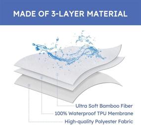img 2 attached to 🛏️ DOWNCOOL Queen Mattress Protector Cover: Ultra Soft and Breathable Fitted Bamboo Protector - Perfect for a 60x80 inch Mattress