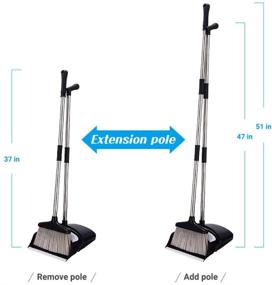 img 2 attached to 🧹 CLEAN PERCENT: Heavy-duty Broom and Dustpan Set for Effortless Sweeping and Easy Assembly - Ideal for Home, Kitchen, Office, Lobby