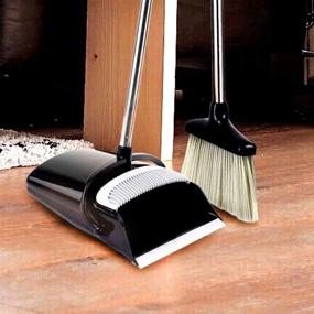 img 3 attached to 🧹 CLEAN PERCENT: Heavy-duty Broom and Dustpan Set for Effortless Sweeping and Easy Assembly - Ideal for Home, Kitchen, Office, Lobby