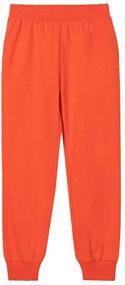 img 2 attached to 👖 UNACOO Girls French Jogger Pockets: Trendy Pants & Capris for Girls' Clothing