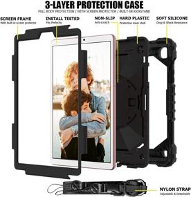 img 2 attached to 📱 PSRAT Case: Heavy Duty Rugged Shockproof Case for Galaxy Tab A7 Lite