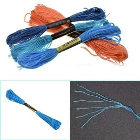 img 1 attached to Vibrant Rainbow Embroidery Floss - 50 Skeins with 🌈 Bonus Floss Bobbins for Friendship Bracelets, Cross Stitch, and More!