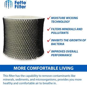 img 2 attached to 🔍 Fette Filter - Pack of 6 Humidifier Wicking Filters Compatible with Holmes HWF65, HWF65PDQ-U - Filter C - Effective Moisture Control