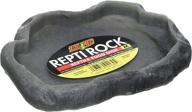 🦎 zoo med reptile rock food dish, medium size, 7.25"l x 6"w x 0.75"h, assorted colors logo