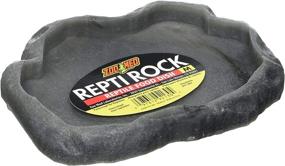 img 3 attached to 🦎 Zoo Med Reptile Rock Food Dish, Medium Size, 7.25"L x 6"W x 0.75"H, Assorted Colors