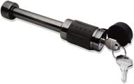 secure your haul with connor trailer hitch lock - black nickel hitch pin for class iii, iv, v hitches, 1615190 receiver lock logo