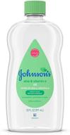 👶 johnson's baby oil enriched with vitamin e, aloe vera & mineral oil – 20 fl oz logo