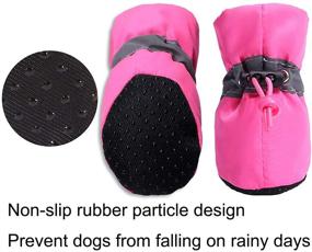 img 3 attached to 🐾 Wtsykn 8PCS Dog Boots: Non-Slip Paw Protector with Reflective Straps for Small to Large Dogs