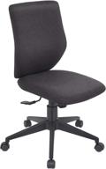 🪑 comfortable and versatile armless office chair: bowthy ergonomic computer task desk chair with mid back, swivel mechanism, and fabric upholstery in black логотип