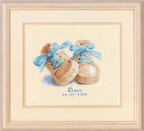 img 3 attached to 👶 Vervaco Counted Cross Stitch Kit: Adorable Baby Shoes Design - 6.4" x 7.6" - Perfect for DIY Crafters