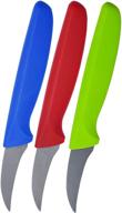 🔪 3-piece color coded paring knife set - 2-inch blades - sharp kitchen knives - ergonomic handles, pointed tips - enhanced search-friendly kitchen tools by the kosher cook логотип