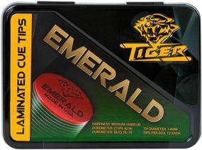 img 1 attached to 🎱 Tiger Emerald Laminated Billiard Cue Tips - Pack of 2, Available in 13mm or 14mm