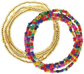 img 3 attached to 🌺 African Waist Bead Body Chain for Women: Beaded Belly Chain Body Jewelry with Waist Beads