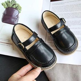 img 1 attached to 👞 Timatego Synthetic Leather Toddler Loafers Girls' Shoes