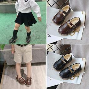 img 3 attached to 👞 Timatego Synthetic Leather Toddler Loafers Girls' Shoes