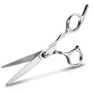 professional 6.5 inch stainless steel hair cutting scissors - barber shears for salon, men, women - razor edge hair shears for home use logo