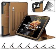 📱 veimer case for ipad 8th/7th generation 10.2 inch with apple pencil holder | shockproof, smart auto sleep cover | premium leather, magnetic stand & card slot | compatible with ipad 2020/2019 (brown) logo