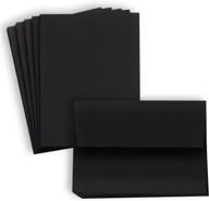 💌 hamilco blank cards and envelopes - 4x6 black cardstock paper and envelope set, 80 lb cover, 100 pack logo