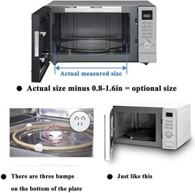 img 2 attached to Compact 9.6&#39;&#39; / 24.5cm Microwave Glass Plate Replacement for Small Microwave Turntable