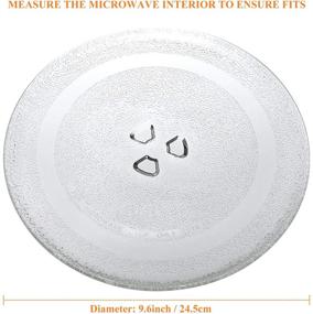 img 3 attached to Compact 9.6&#39;&#39; / 24.5cm Microwave Glass Plate Replacement for Small Microwave Turntable