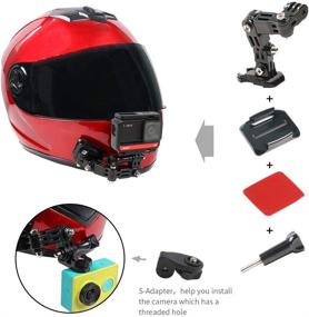img 2 attached to Комплект крепления подбородка для мотоциклетного шлема для GoPro Hero 9 8 🎥 7 6 5 Black, DJI Osmo Action, AKASO, Campark, YI, Insta360 и других