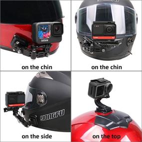 img 1 attached to Комплект крепления подбородка для мотоциклетного шлема для GoPro Hero 9 8 🎥 7 6 5 Black, DJI Osmo Action, AKASO, Campark, YI, Insta360 и других