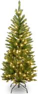 🎄 4.5 feet national tree company slim pre-lit christmas tree - green kingswood fir with white lights and stand логотип