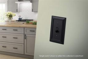 img 3 attached to 🔲 Flat Black Architectural Single Toggle Switch Wall Plate - Enhances Decor, Packaging May Vary