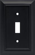 🔲 flat black architectural single toggle switch wall plate - enhances decor, packaging may vary логотип