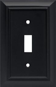 img 4 attached to 🔲 Flat Black Architectural Single Toggle Switch Wall Plate - Enhances Decor, Packaging May Vary