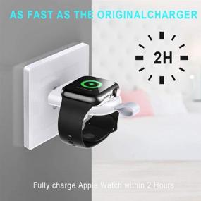 img 1 attached to Portable Magnetic USB Fast Charger for Apple Watch Series 6 5 4 3 2 1 - White