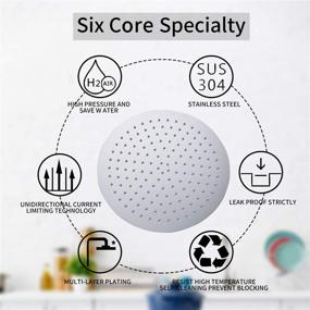 img 3 attached to 🚿 Enhance Your Shower Experience with Yifinessyi 12 Inch Round Stainless Steel High Pressure Shower Head for Rainfall Effects and Extension Arm, Brushed Nickel