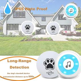 img 1 attached to 🐕 YOVDA Dog Doorbell: Self-Powered Potty Training Communication Bell with Waterproof Design, LED Flash & 5 Volume Levels