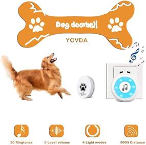 img 2 attached to 🐕 YOVDA Dog Doorbell: Self-Powered Potty Training Communication Bell with Waterproof Design, LED Flash & 5 Volume Levels