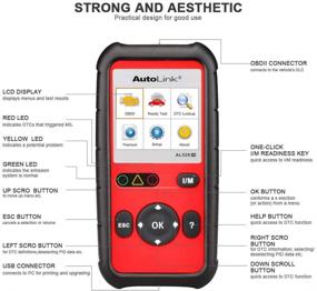 img 1 attached to Авторусский AL529HD Heavy Duty Code Reader Дизельный грузовик OBD2 Car 🚚 Диагностический сканер с бесплатной щеткой для экрана (Advanced AL519/AL529 + J1939 & J1708)