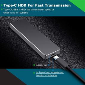 img 3 attached to 💨 Внешний жесткий диск USB3.1 высокой скорости: совместим с MacBook и Chromebook.