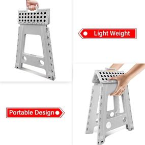 img 1 attached to 🪜 SUGARLEE 19-Inch Premium Quality Folding Step Stool for Home & Kitchen - Foldable Step Stool