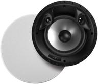 🔊 polk audio 80f/x-rt in-ceiling 2-way round surround speakers - 8-inch woofer, dual 0.75-inch tweeters, 100w, paintable sheer grille, white, pair logo