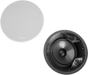 img 1 attached to 🔊 Polk Audio 80F/X-RT In-Ceiling 2-Way Round Surround Speakers - 8-inch Woofer, Dual 0.75-inch Tweeters, 100W, Paintable Sheer Grille, White, Pair