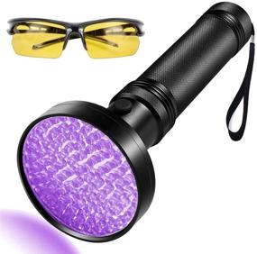 img 4 attached to High-powered UV Flashlight 100 LEDs for Pet 💡 Stain Inspection, Currency Detection, and Scorpion Hunting - Includes Sunglasses