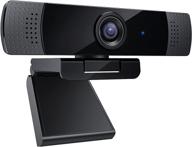 🎥 2021 updated full hd 1080p webcam with dual stereo microphones, auto light correction for video chat & online conferencing, windows & mac compatible, for pc & laptop, usb desktop web camera logo