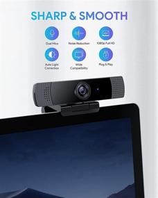 img 3 attached to 🎥 2021 Updated Full HD 1080p Webcam with Dual Stereo Microphones, Auto Light Correction for Video Chat & Online Conferencing, Windows & Mac Compatible, for PC & Laptop, USB Desktop Web Camera