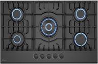 🔥 empava 30-inch gas stove cooktop with 5 italy sabaf sealed burners - ng/lpg convertible, black tempered glass logo