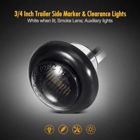 img 3 attached to 🚢 Partsam 10Pcs 3/4" Inch Mini White LED Side Marker Clearance Lights - Smoke Black Lens, Flush Grommet Mount, Submersible - Ideal for Truck, Boat, Trailer, Pickup - Sealed 3/4 Inch LED Marker Lights Lamps