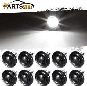 img 4 attached to 🚢 Partsam 10Pcs 3/4" Inch Mini White LED Side Marker Clearance Lights - Smoke Black Lens, Flush Grommet Mount, Submersible - Ideal for Truck, Boat, Trailer, Pickup - Sealed 3/4 Inch LED Marker Lights Lamps