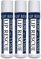 🌿 hemp lip balm infused with l-lysine for healing, moisturization, and protection (pack of 3) logo